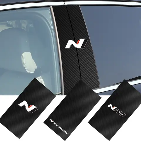 Car B-pillar Decal Auto Center Pillar Sticker Cover Scratches Decor For Hyundai Elantra i30 Veloster Kona Ioniq 5 Creta Tucson