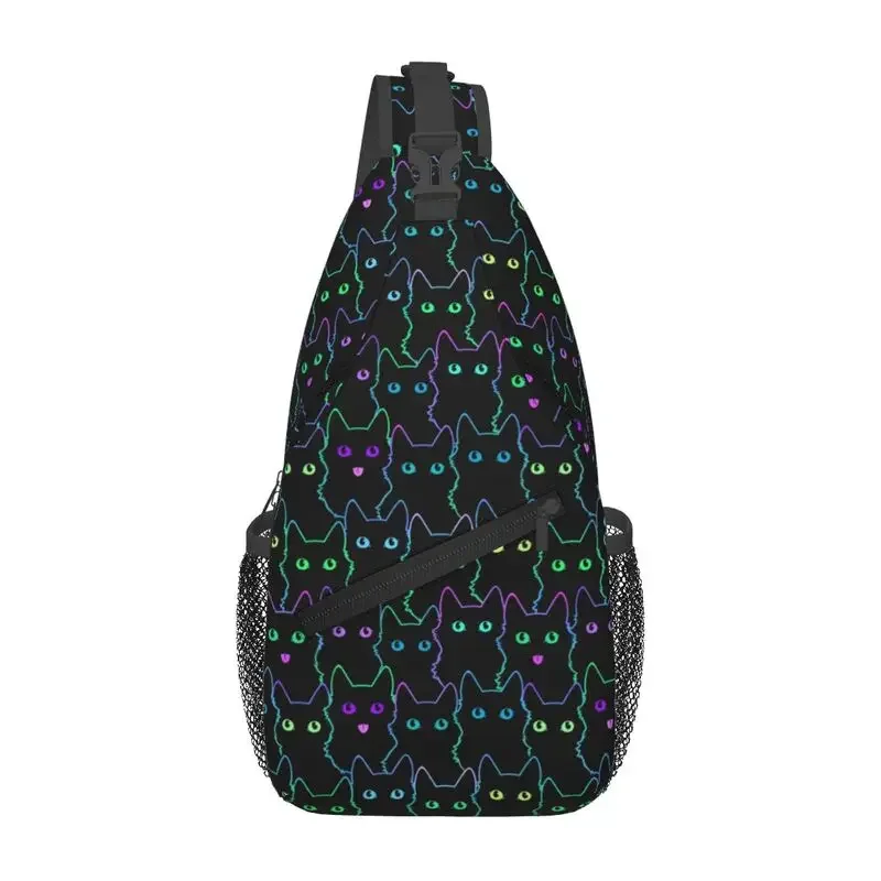 Custom Cute Black Cat Sling Crossbody Backpack Men Shoulder Chest Bag for Traveling
Custom Cute Black Cat Sling Crossbody Backpack Men Shoulder Chest Bag for Traveling