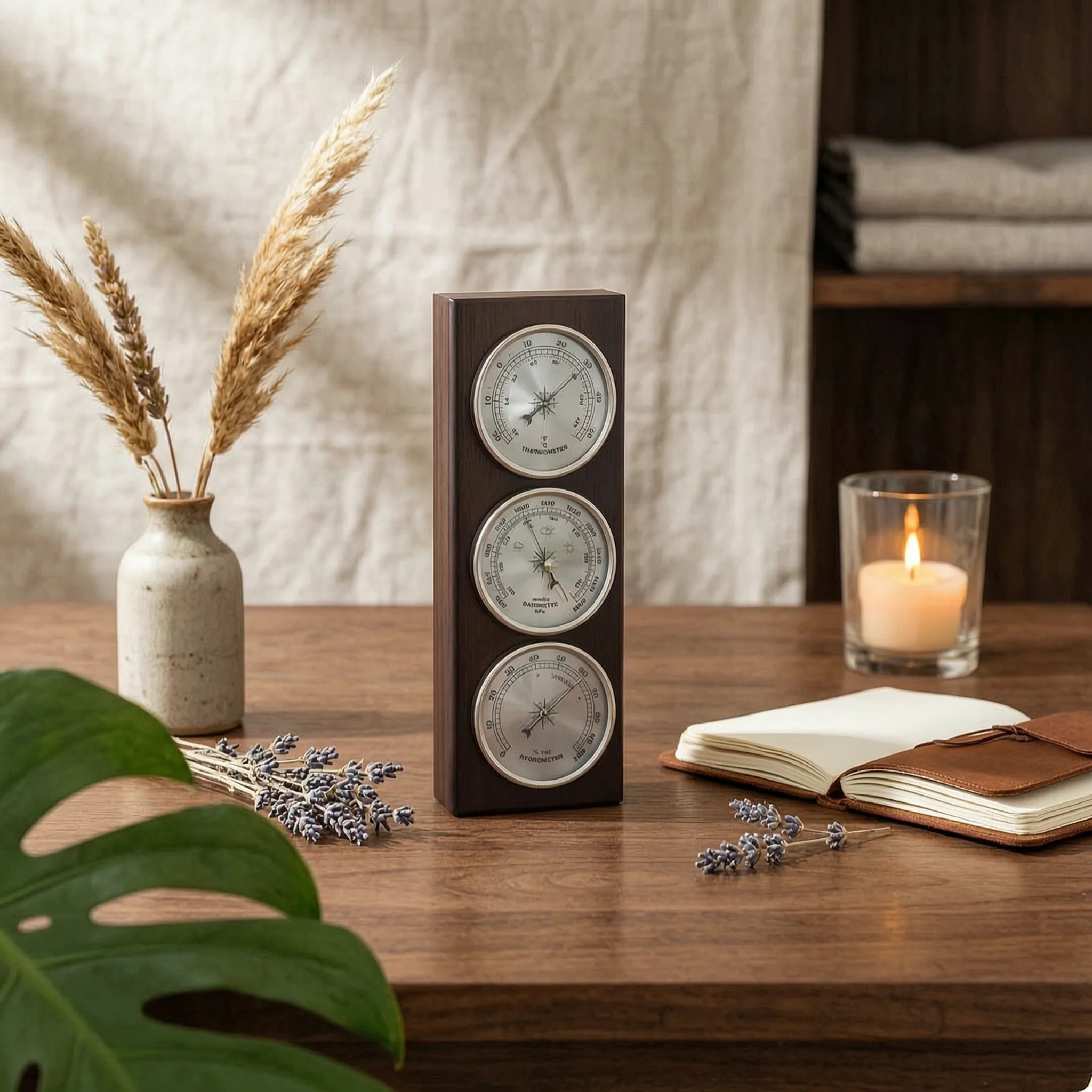 Thermometer Atmospheric Pressure Gauge Hygrometer Vertical Wall Mount Weather Station Wall Weather Station Indoor Use Wood
Thermometer Atmospheric Pressure Gauge Hygrometer Vertical Wall Mount Weather Station Wall Weather Station Indoor Use Wood