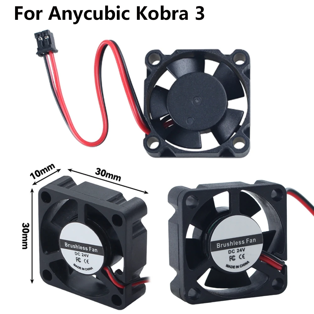 For Kobra 3 Extruder Head Cooling Fan 24V 3010 9500 RPM Silent for Anycubic Kobra 3 Fan 3D Printer Accessories
For Kobra 3 Extruder Head Cooling Fan 24V 3010 9500 RPM Silent for Anycubic Kobra 3 Fan 3D Printer Accessories
