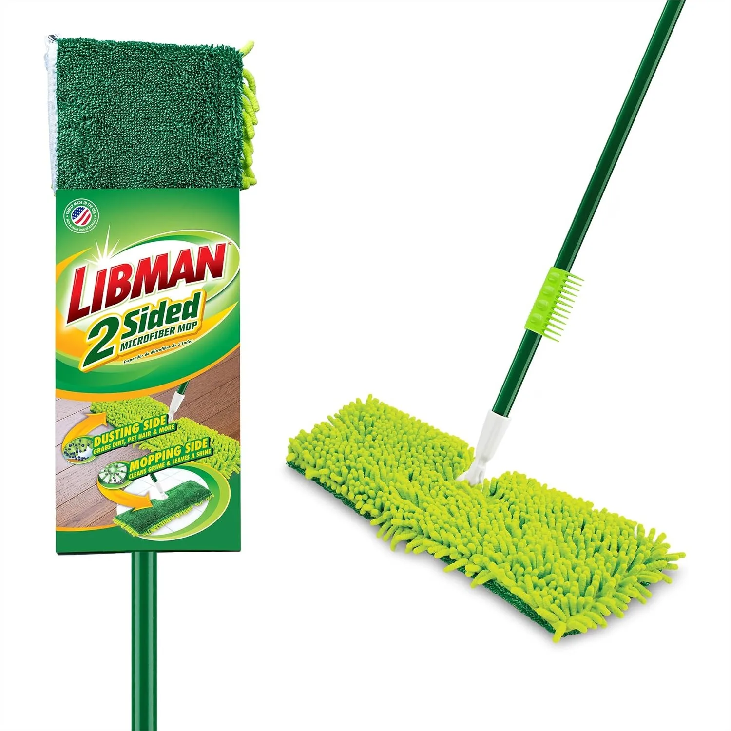 18" 2-Sided Microfiber Dust Mop for Floor Cleaning, Double Sided Dry Wet Mop with 360° Swivel Head and 49" Handle for Hardwood
18" 2-Sided Microfiber Dust Mop for Floor Cleaning, Double Sided Dry Wet Mop with 360° Swivel Head and 49" Handle for Hardwood