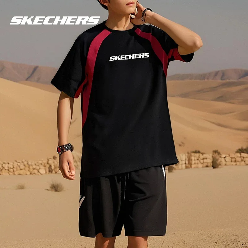 Skechers men's short-sleeved casual half-sleeve T-shirt for running and training, breathable sports clothing P225U126-00GZ
Skechers men's short-sleeved casual half-sleeve T-shirt for running and training, breathable sports clothing P225U126-00GZ