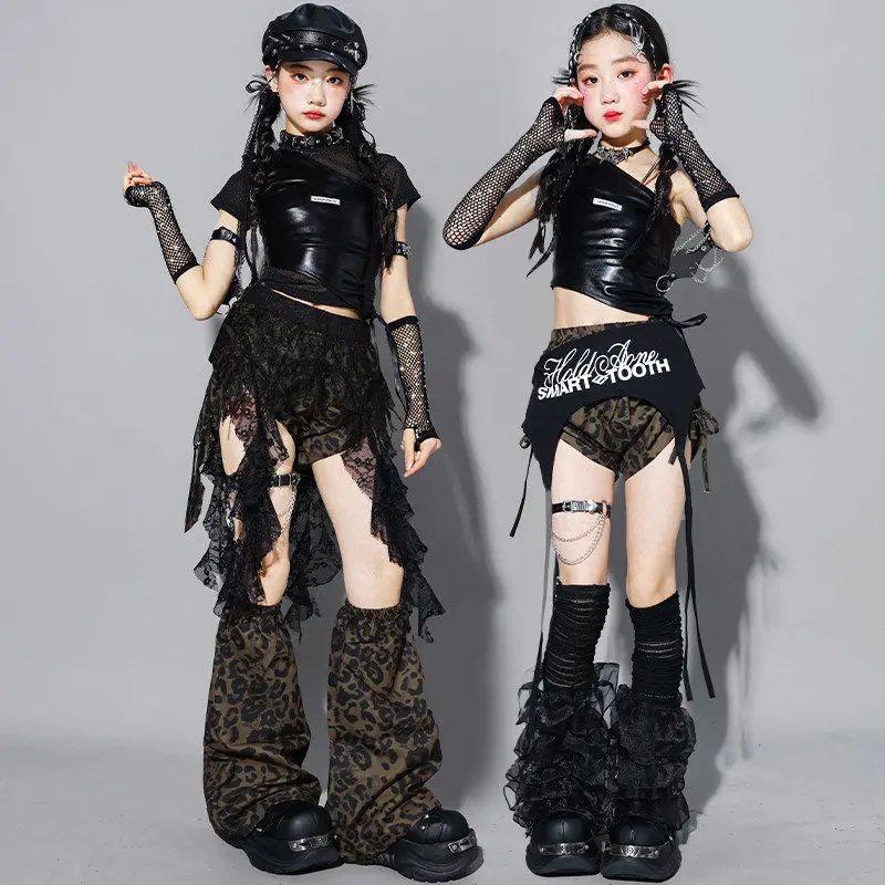 2026 Jazz Dance Outfit Girl Kpop Clothes Black Crop Top Leopard Shorts Kid School Performance Show Costume Fashion Strewear 3502
2026 Jazz Dance Outfit Girl Kpop Clothes Black Crop Top Leopard Shorts Kid School Performance Show Costume Fashion Strewear 3502