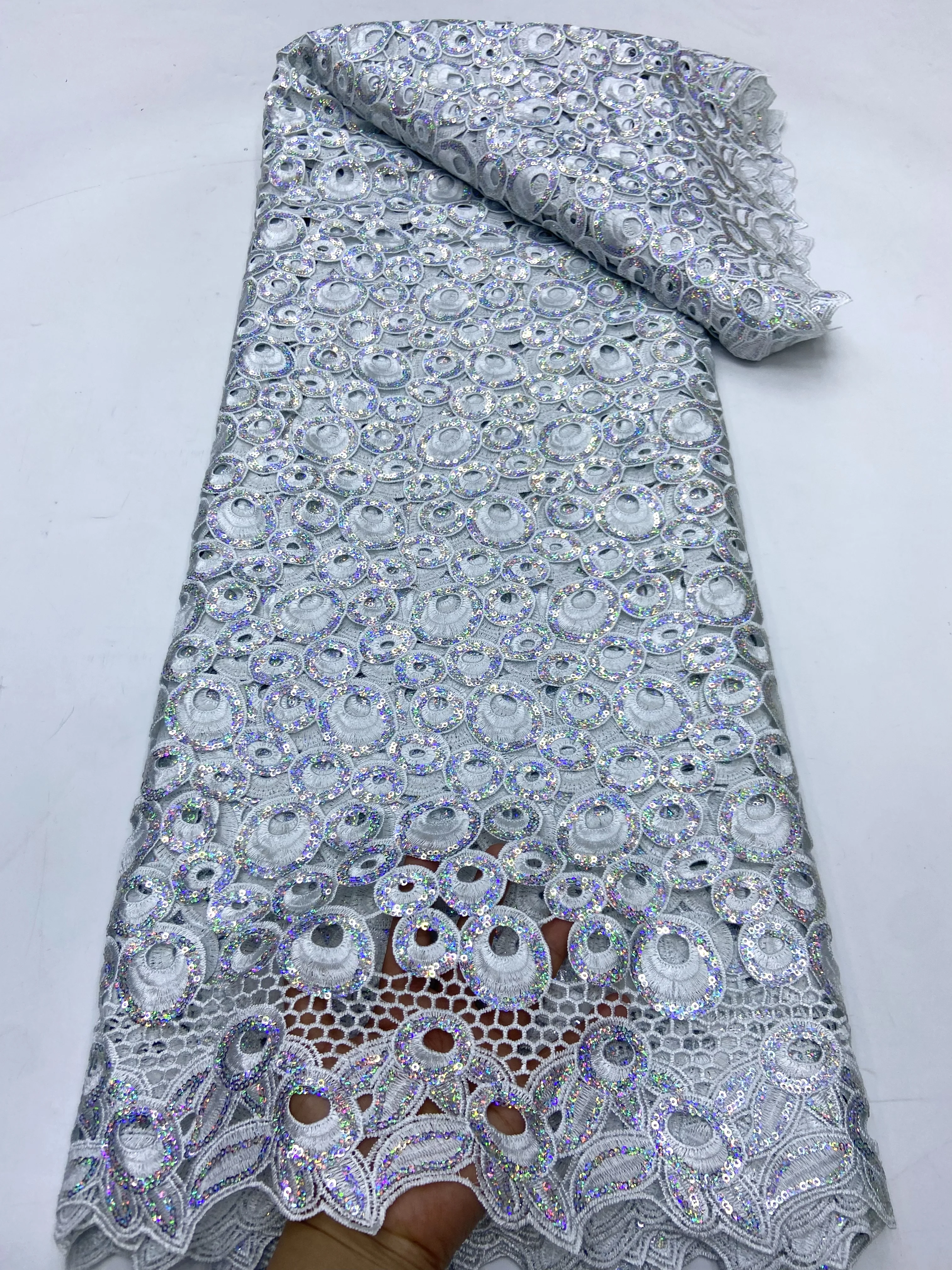 African Lace Fabric 2024 High Quality Lace Luxury Beaded Sequins Bridal Lace French Net Dress Materials 5 YardsJY25 
African Lace Fabric 2024 High Quality Lace Luxury Beaded Sequins Bridal Lace French Net Dress Materials 5 YardsJY25