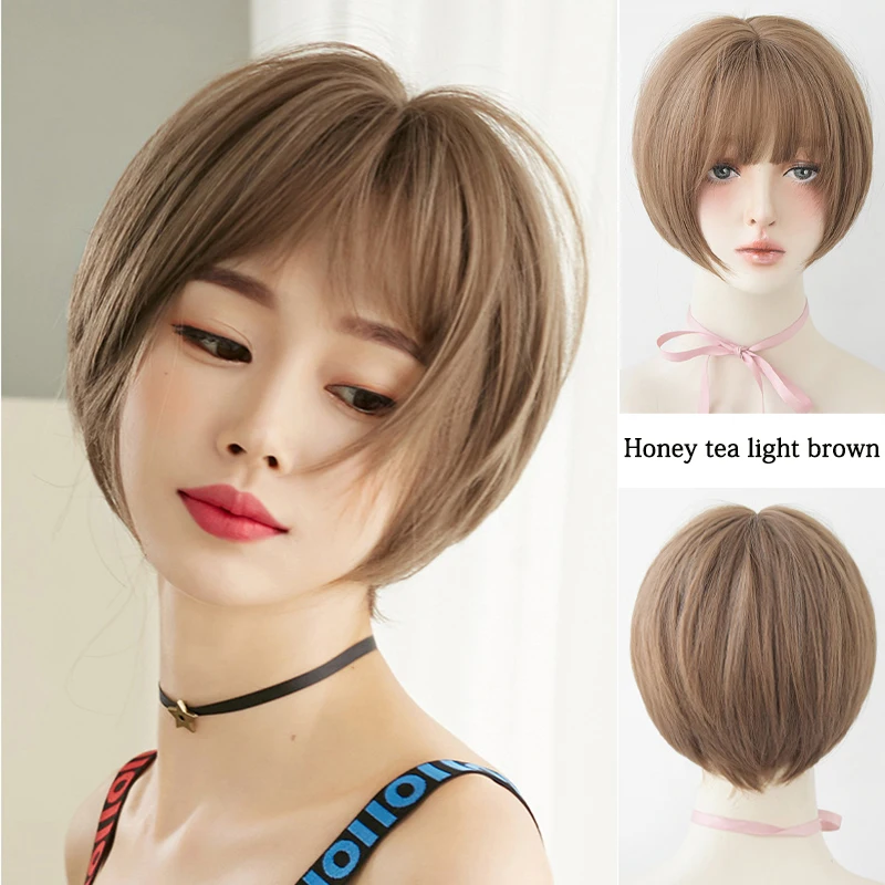 Clearance Sale: 12-Inch Short Bob With Bangs, Honey Tea, Linen-Colored Synthetic Hair, Suitable For Women'S Daily Party Wigs
Clearance Sale: 12-Inch Short Bob With Bangs, Honey Tea, Linen-Colored Synthetic Hair, Suitable For Women'S Daily Party Wigs