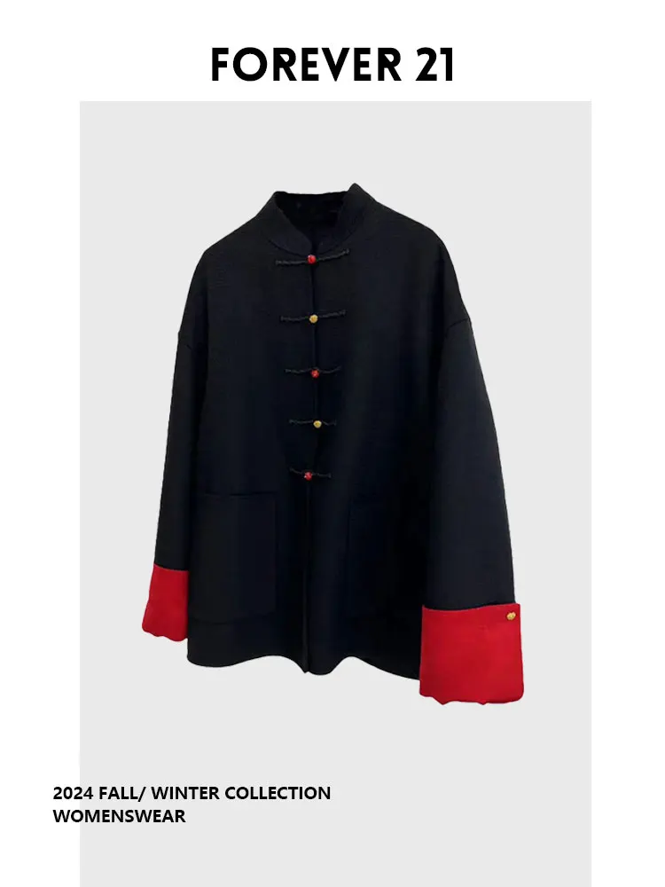 Chinese Style Collar Coat Forever 21 New Year Celebration High Fashion Color Block Cuff Spring 2026 Women's plus Size Outerwear
Chinese Style Collar Coat Forever 21 New Year Celebration High Fashion Color Block Cuff Spring 2026 Women's plus Size Outerwear