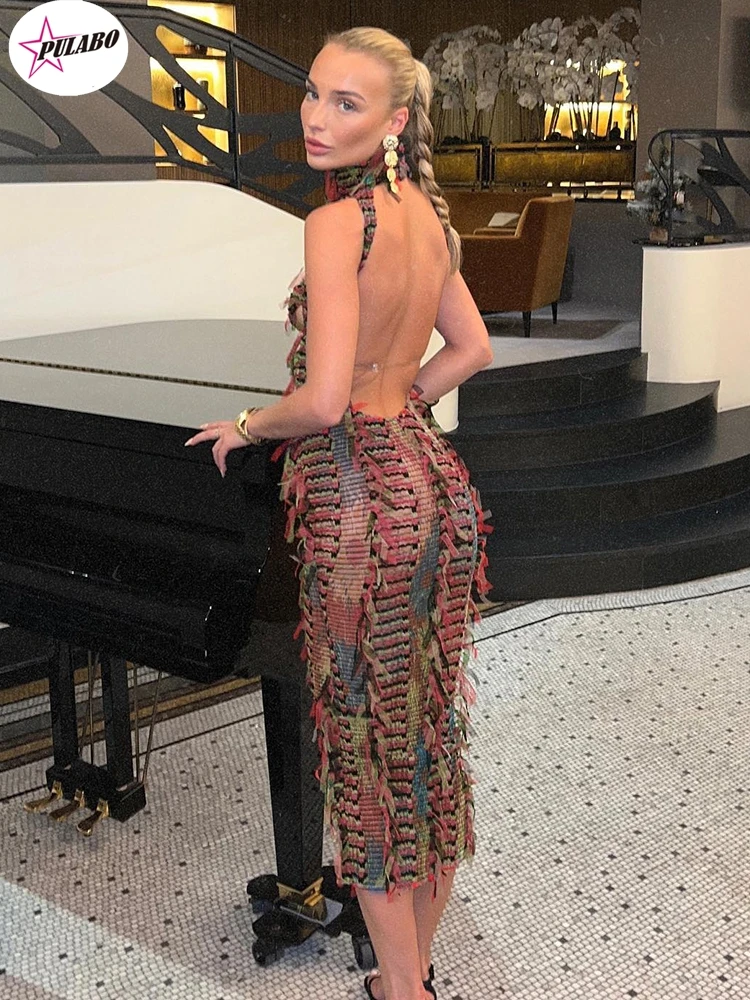 PULABO Hole Sexy Women Dress Knitted See Through Tassel Colorful Patchwork Backless Sleeveless 2024 Slim Club Party Bodycon
PULABO Hole Sexy Women Dress Knitted See Through Tassel Colorful Patchwork Backless Sleeveless 2024 Slim Club Party Bodycon