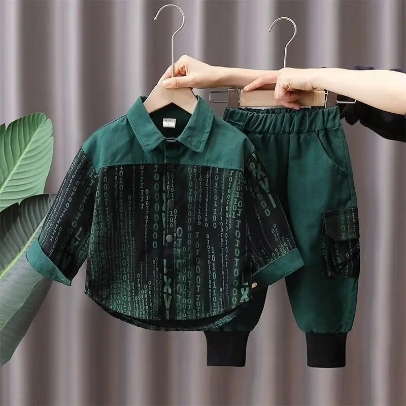 Korean Kids Boys 2PCS Clothes Set 2025 Spring AutumnCotton Shirts Coat Loose Pants Suit Toddler Boys Outfits
Korean Kids Boys 2PCS Clothes Set 2025 Spring AutumnCotton Shirts Coat Loose Pants Suit Toddler Boys Outfits