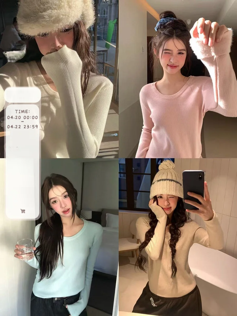 Fce Lined Knitted U-Ne Base Layer irt Multi-Color Casual Sle Long Sve Inner Wear for Autumn Winter Layering
Fce Lined Knitted U-Ne Base Layer irt Multi-Color Casual Sle Long Sve Inner Wear for Autumn Winter Layering