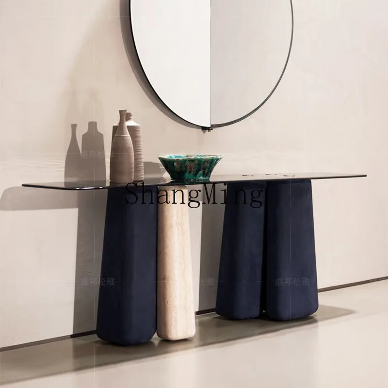 ZYY home against the wall light luxury creative water corrugated glass corridor storage table end view table light luxury style
ZYY home against the wall light luxury creative water corrugated glass corridor storage table end view table light luxury style