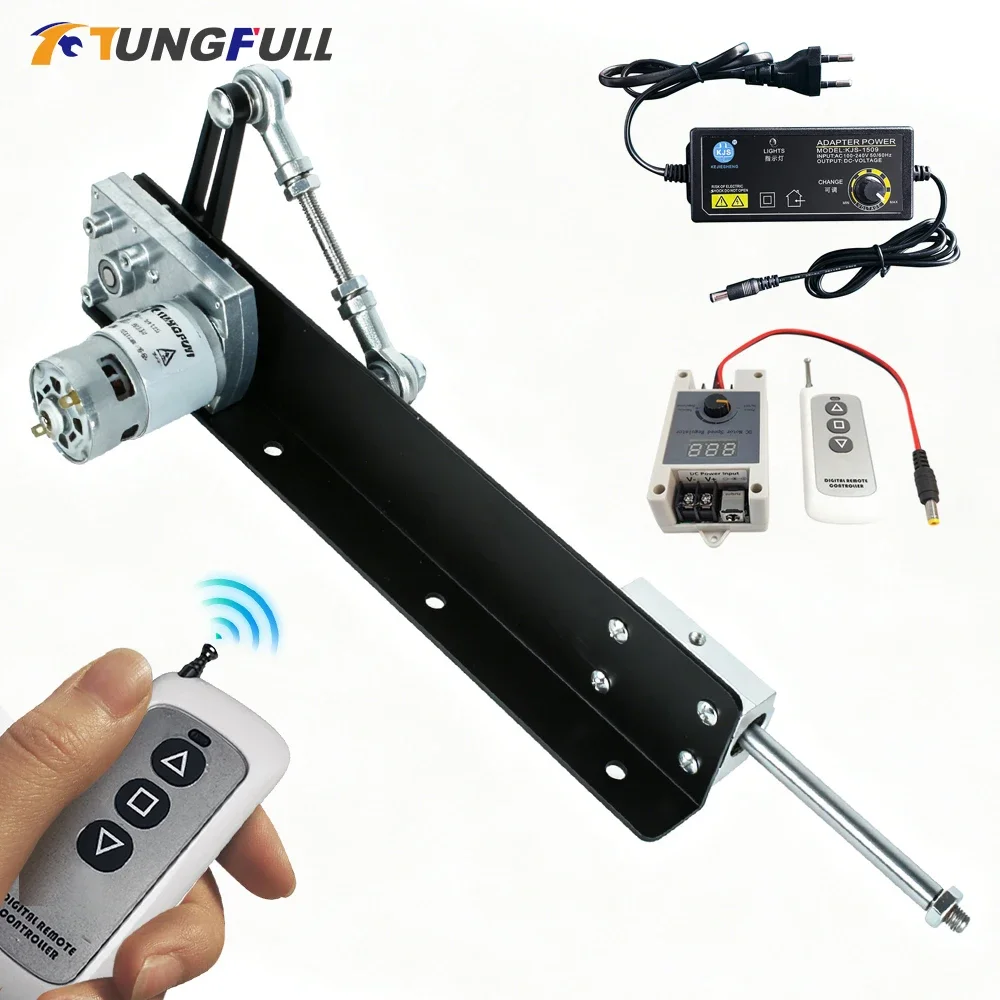 TUNGFULL Reciprocating Telescopic Linear Actuator Remote Control DC 24V Round -trip Linear Actuator Speed Regulator
TUNGFULL Reciprocating Telescopic Linear Actuator Remote Control DC 24V Round -trip Linear Actuator Speed Regulator