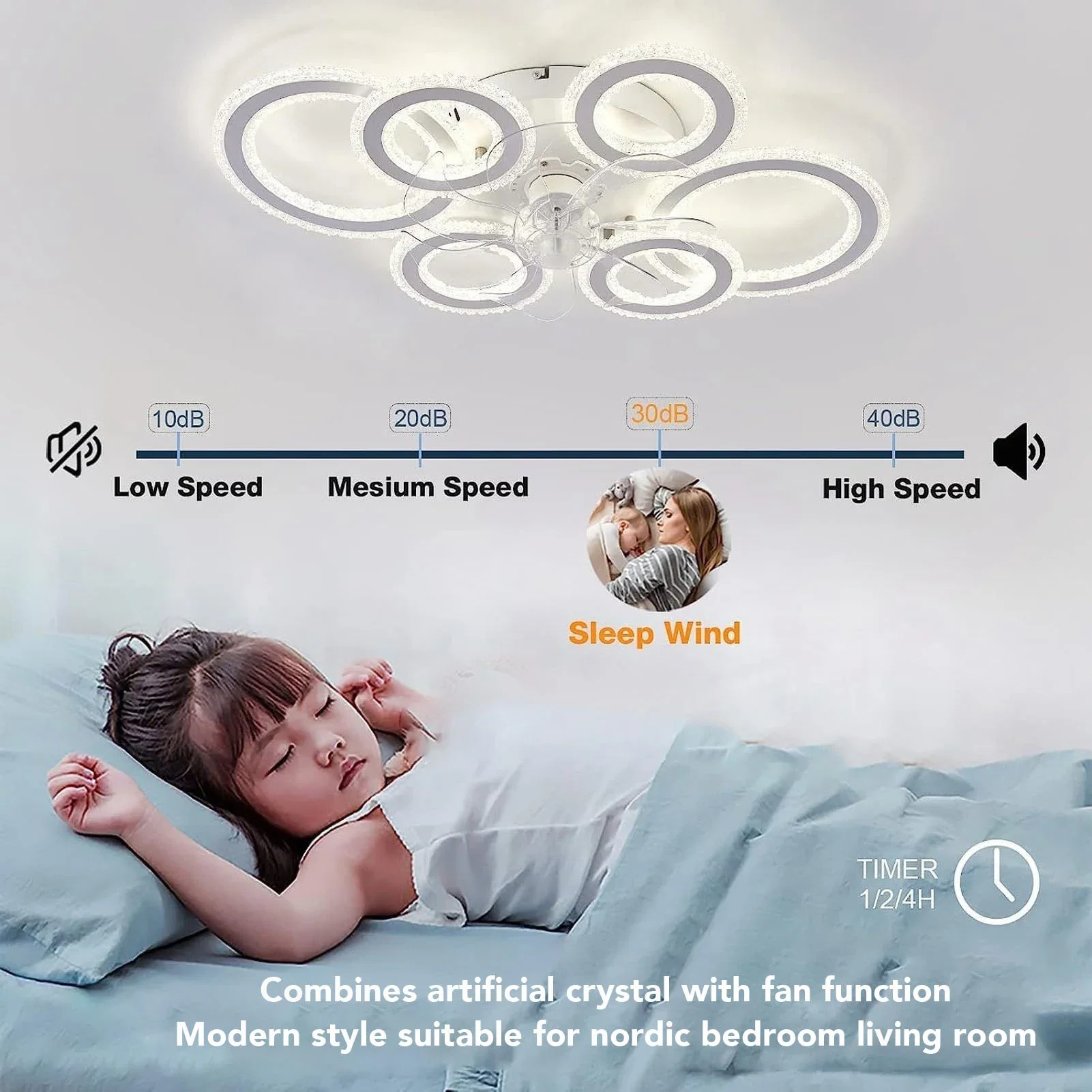 Ceiling Fan Light LED Nordic Modern Ceiling Fan Lamp 6 Rings Ceiling Fan Light for Bedroom Living Room Dining Room
Ceiling Fan Light LED Nordic Modern Ceiling Fan Lamp 6 Rings Ceiling Fan Light for Bedroom Living Room Dining Room