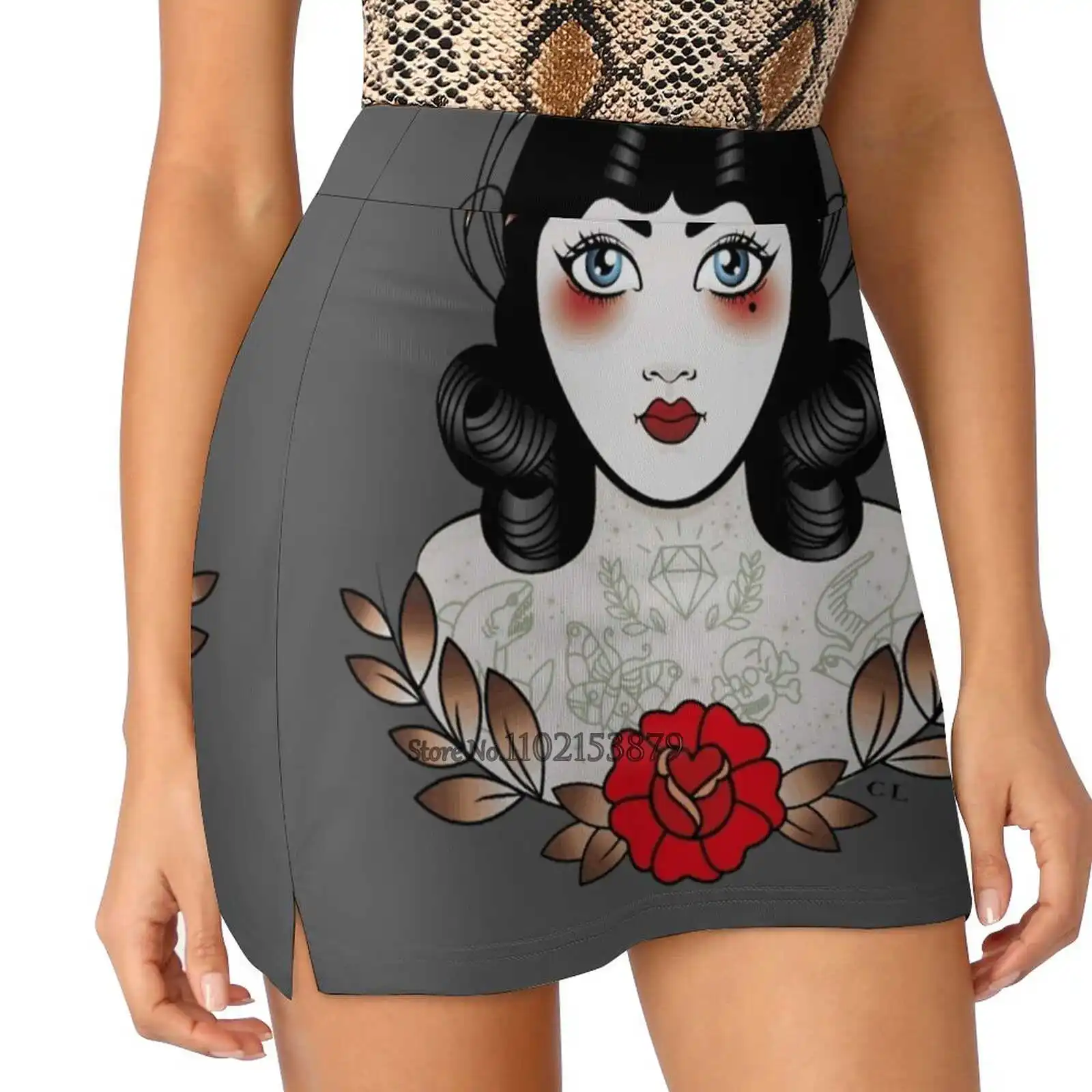 Flapper Girl With Tats Новые женские юбки Короткое платье с двухслойным принтом Мини-спортивная юбка с татуировкой Flapper Girls Vintage Up Rose
Flapper Girl With Tats Новые женские юбки Короткое платье с двухслойным принтом Мини-спортивная юбка с татуировкой Flapper Girls Vintage Up Rose