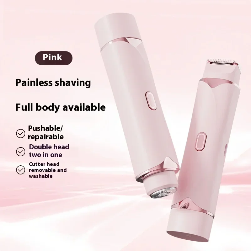 Women's 2-in-1 Electric Razor Painless Bikini Trimmer Wet/Dry Detachable Dual-Head Ladies Hair Shaver
Women's 2-in-1 Electric Razor Painless Bikini Trimmer Wet/Dry Detachable Dual-Head Ladies Hair Shaver