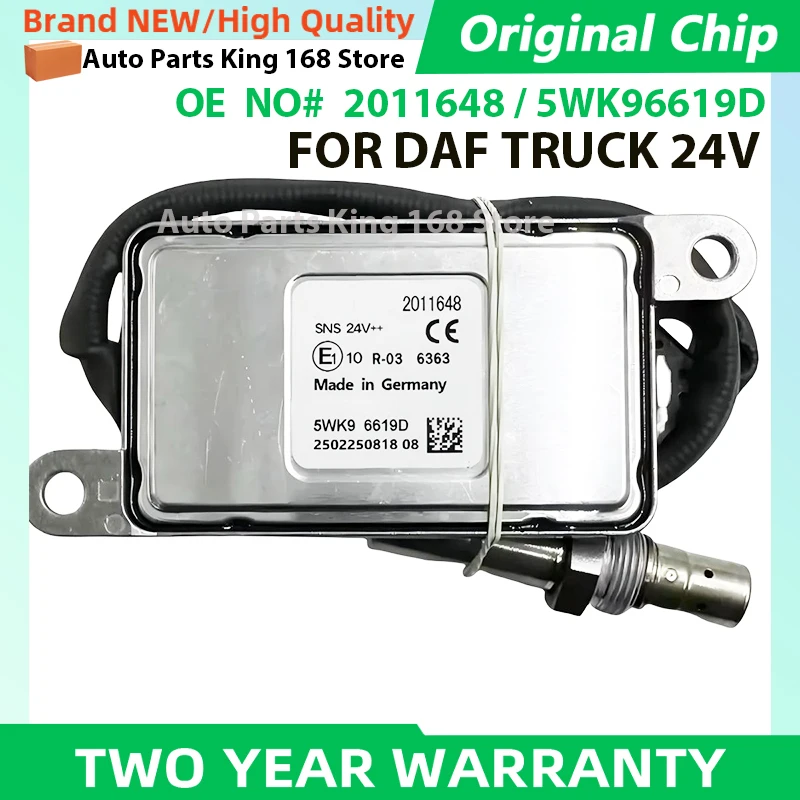 5WK96619D 5WK96619C 2011648 1793378 1836059 Original New Nitrogen Oxygen Sensor NOX Sensor 24V for DAF
5WK96619D 5WK96619C 2011648 1793378 1836059 Original New Nitrogen Oxygen Sensor NOX Sensor 24V for DAF