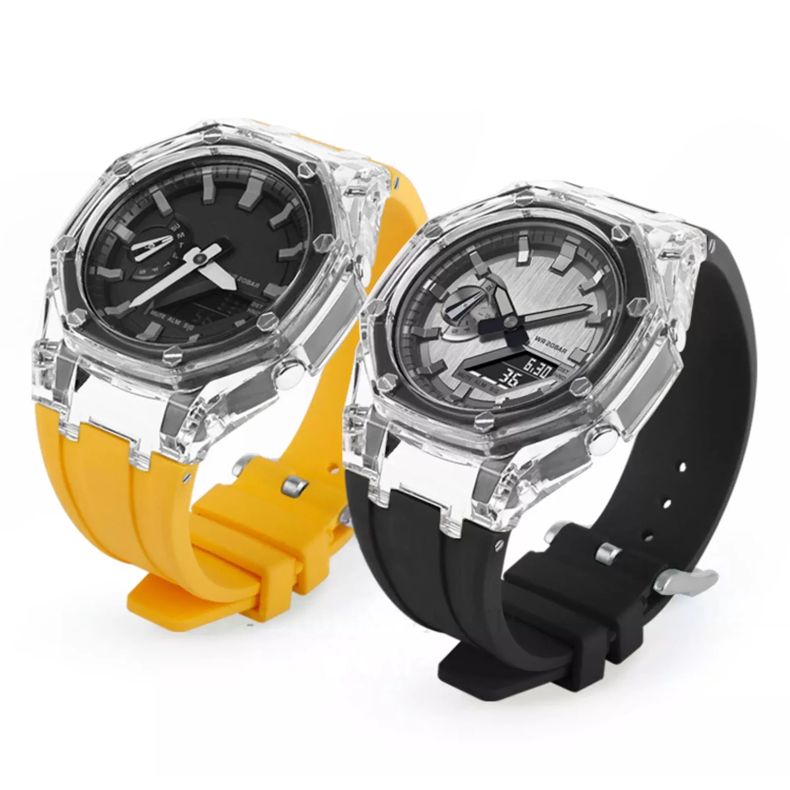 GA2100 Replacement Strap for Casio G-SHOCK GA-2100 2110 B2100 Rubber Watch Band Transparent PC Case steel Buckle Accessories
GA2100 Replacement Strap for Casio G-SHOCK GA-2100 2110 B2100 Rubber Watch Band Transparent PC Case steel Buckle Accessories