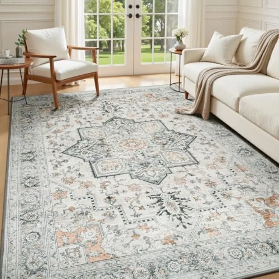 6x9 Area Rugs for Living Room Washable Rug for Bedroom Dining Room Soft Vintage Indoor Carpet Non Slip Large Boho Rug Low Pile
6x9 Area Rugs for Living Room Washable Rug for Bedroom Dining Room Soft Vintage Indoor Carpet Non Slip Large Boho Rug Low Pile