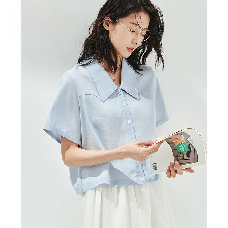 Zimode Simple irt Women's Busin Casual Collar ort Sve Pure Color Versatile Simple Sle Summer irt
Zimode Simple irt Women's Busin Casual Collar ort Sve Pure Color Versatile Simple Sle Summer irt