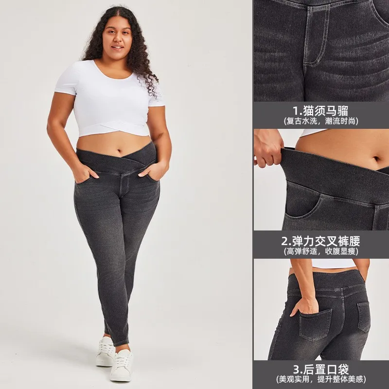 Women's High Waist Plus Size Women's Skinny Fit Denim Pants Blue Full Length Denim Jeans Elastic Waistband Slim For Woman
Women's High Waist Plus Size Women's Skinny Fit Denim Pants Blue Full Length Denim Jeans Elastic Waistband Slim For Woman