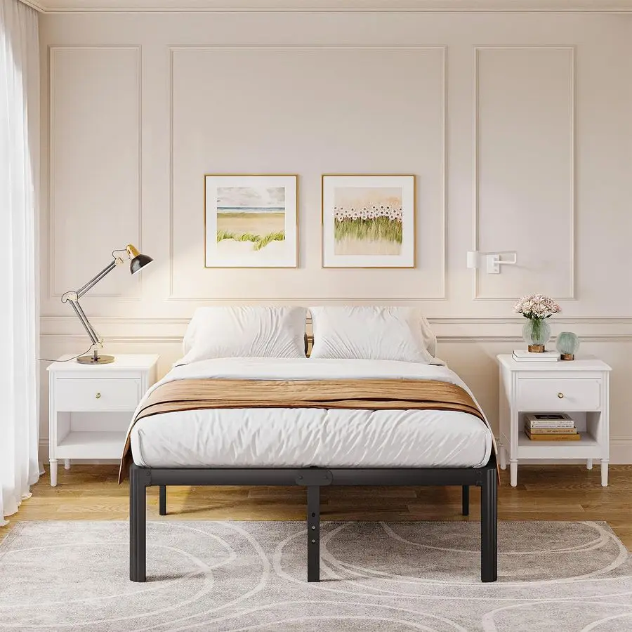 Full Bed Frame, 14 Inch High Metal Platform Bed with Round Corner Leg, No Box Spring Needed, Heavy Duty NoiseFree Bed Base, Eas
Full Bed Frame, 14 Inch High Metal Platform Bed with Round Corner Leg, No Box Spring Needed, Heavy Duty NoiseFree Bed Base, Eas