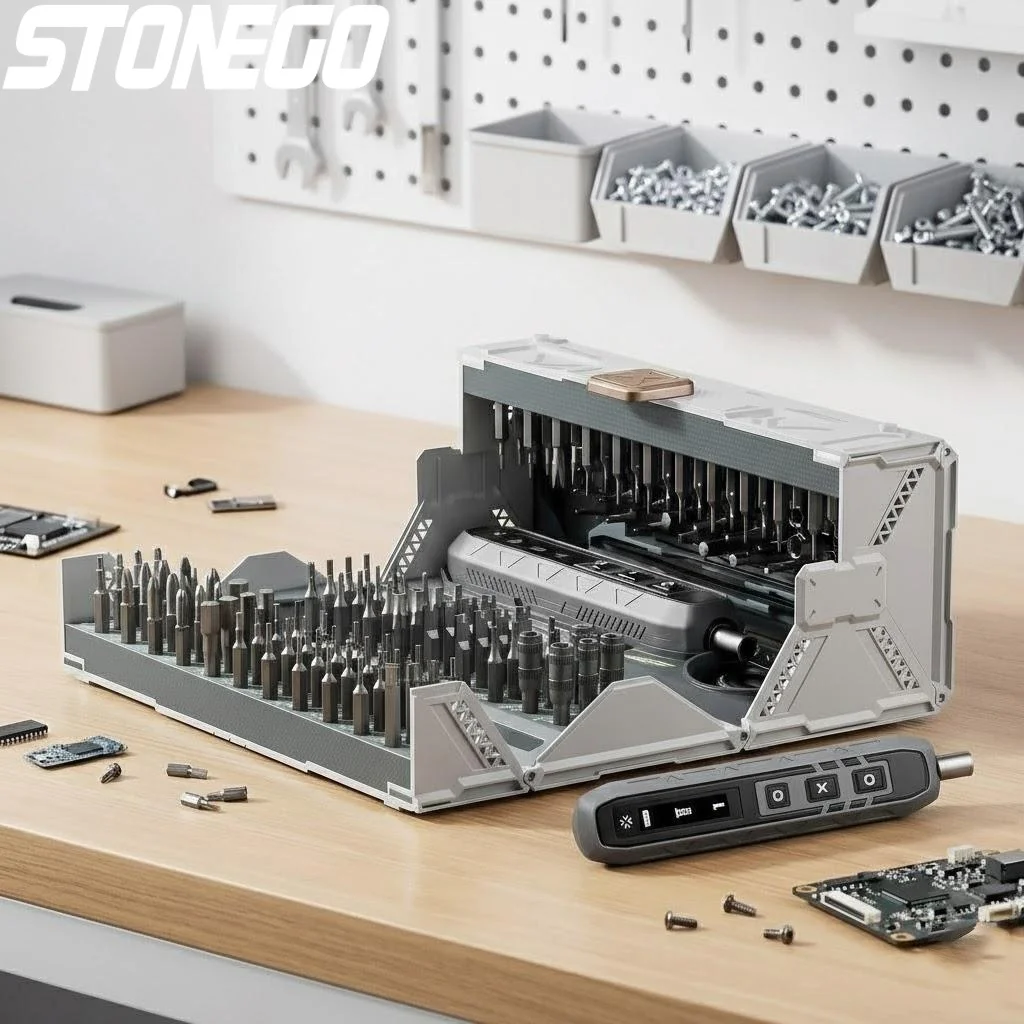 180PCS Precision Screwdriver Set Cordless Screwdriver Repair Tool Kit 3 Torque Modes 160 Magnetic Precision Bits
180PCS Precision Screwdriver Set Cordless Screwdriver Repair Tool Kit 3 Torque Modes 160 Magnetic Precision Bits