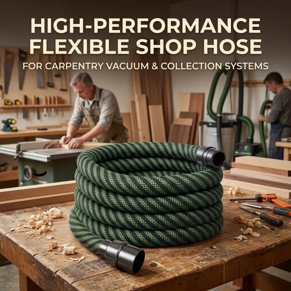 Vacuum Hose Anti-Static Premium Braided Dust Collection Hose Woodworking Workshops Suitable For Table Saws Circular Saws Sanders
Vacuum Hose Anti-Static Premium Braided Dust Collection Hose Woodworking Workshops Suitable For Table Saws Circular Saws Sanders