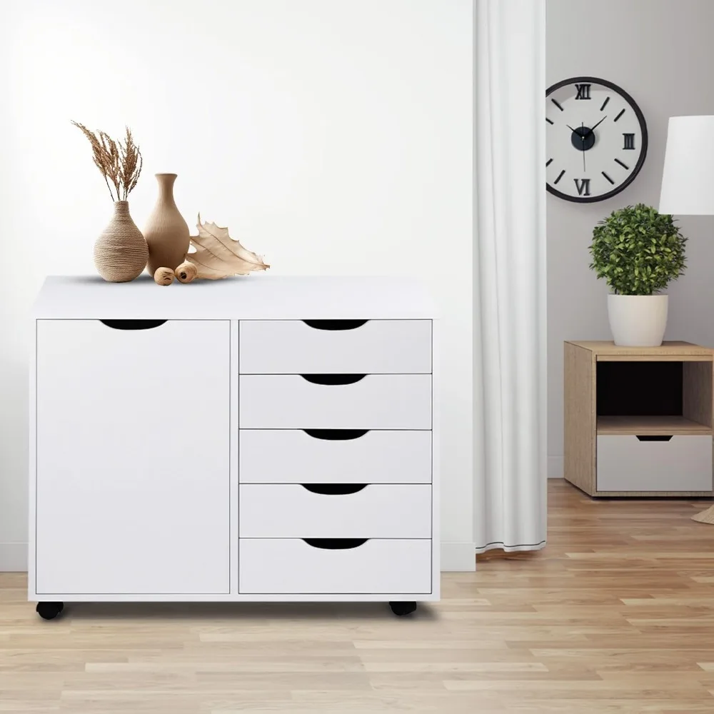 Amy 5 Drawer Chest, Wood Storage Dresser Cabinet with Wheel,Makeup Drawer Unit for Closet, Bedroom, Office File Cabinet
Amy 5 Drawer Chest, Wood Storage Dresser Cabinet with Wheel,Makeup Drawer Unit for Closet, Bedroom, Office File Cabinet
