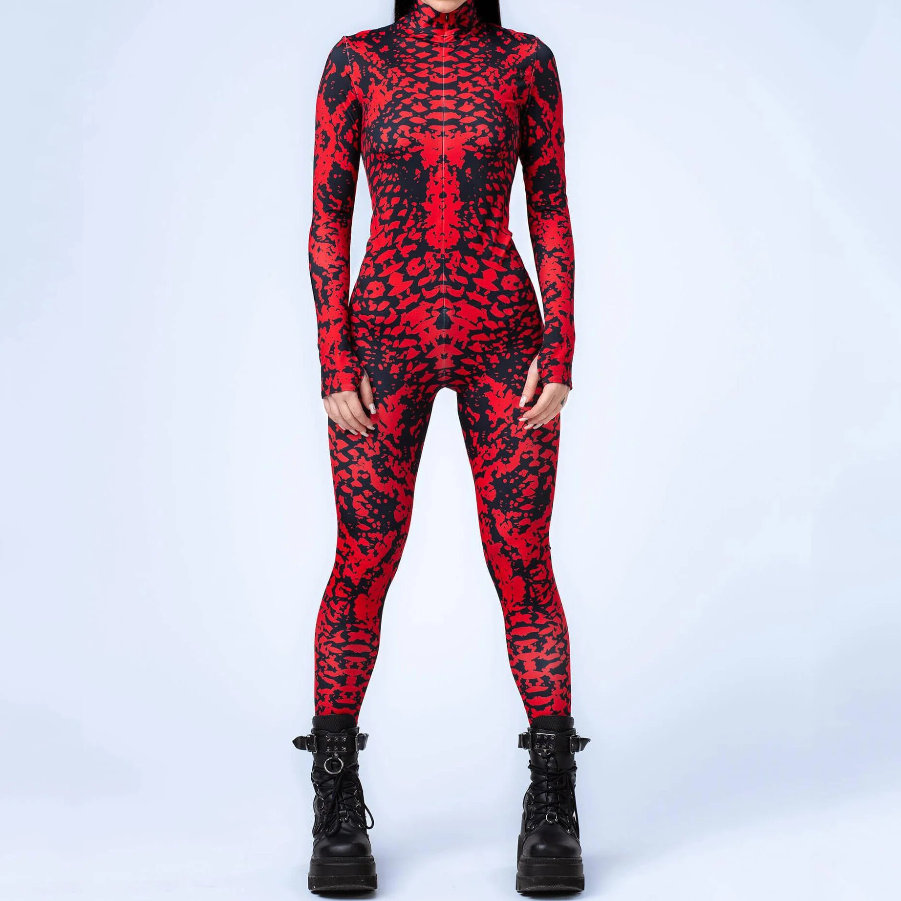 Gothic Red Demon Cyber 3d Printed Role Play Bodysuit Women Men Bodysuit Halloween Festival Party Costume Performance Set
Gothic Red Demon Cyber 3d Printed Role Play Bodysuit Women Men Bodysuit Halloween Festival Party Costume Performance Set
