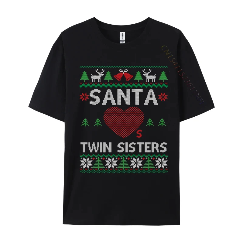 Santa Loves Twin Sisters Funny Ugly Christmas Tshirt For Guys T-Shirt 100% Cotton Brand Europe Size Men Tee Shirt
Santa Loves Twin Sisters Funny Ugly Christmas Tshirt For Guys T-Shirt 100% Cotton Brand Europe Size Men Tee Shirt