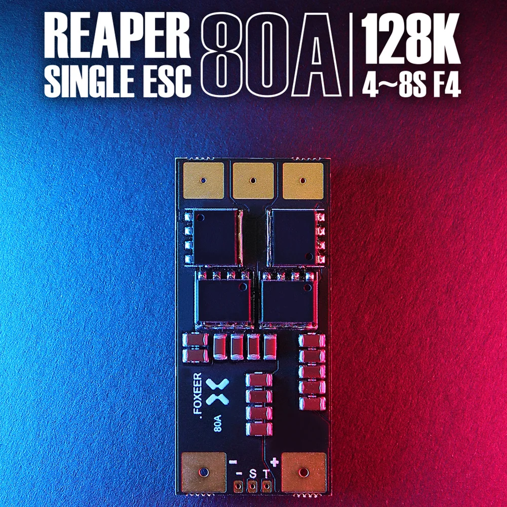 Foxeer Reaper F4 128K BLHELI32 4-8S 80A ESC for FPV Freestyle Long Range Drones
Foxeer Reaper F4 128K BLHELI32 4-8S 80A ESC for FPV Freestyle Long Range Drones