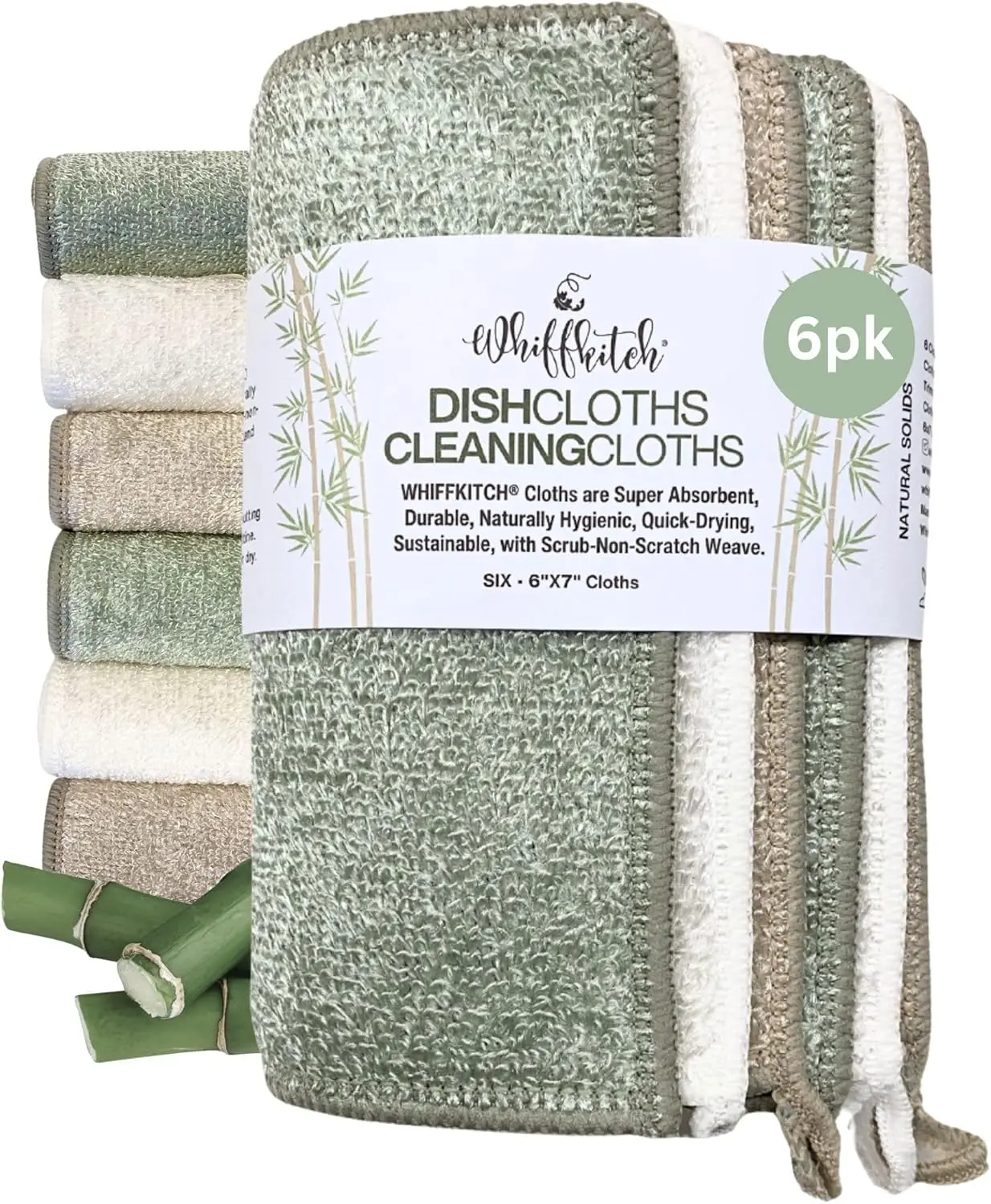 Kitchen Dishcloths 6-Pack, Non-Scratch 2-Ply Weave, Absorbent & Washable, 6x7 Inches
Kitchen Dishcloths 6-Pack, Non-Scratch 2-Ply Weave, Absorbent & Washable, 6x7 Inches