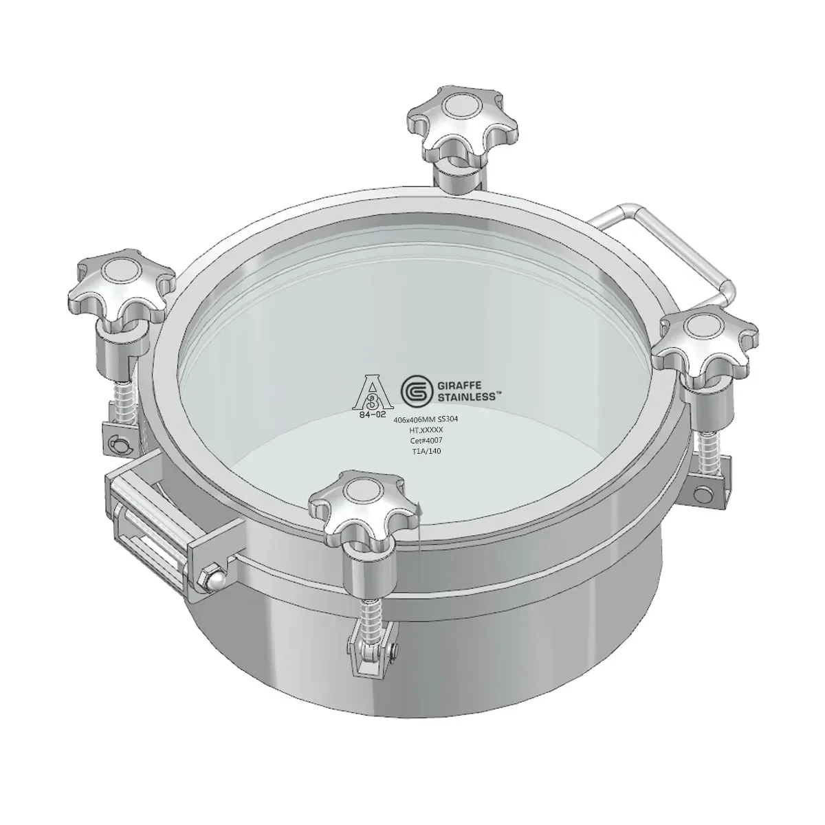 NEW Round Manhole with Full Sight Glass Stainless Steel Handle for Brewery Tanks DN450
NEW Round Manhole with Full Sight Glass Stainless Steel Handle for Brewery Tanks DN450