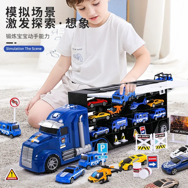 Children's container car storage toy alloy car police engineering city theme combination suit boy gift
Children's container car storage toy alloy car police engineering city theme combination suit boy gift