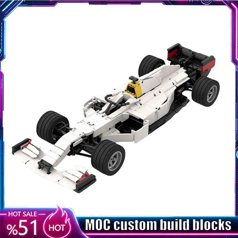 2490 PCS Technical Open Wheel Racing Vehicle 1:8 Scale MOC Custom Building Blocks DIY Assembly Model Toy Birthday Popular Gifts
2490 PCS Technical Open Wheel Racing Vehicle 1:8 Scale MOC Custom Building Blocks DIY Assembly Model Toy Birthday Popular Gifts