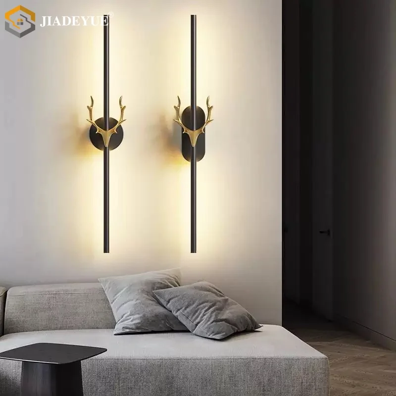 Modern LED Strip Wall Lamp Creative Deer Horn Staircase Living Room Background Wall Lamp Bedroom Bedside Lamp Decorative Lamps
Modern LED Strip Wall Lamp Creative Deer Horn Staircase Living Room Background Wall Lamp Bedroom Bedside Lamp Decorative Lamps