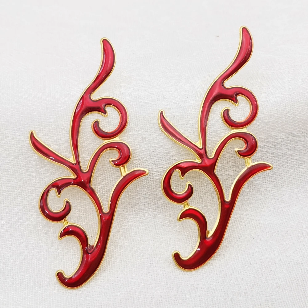 10 Pcs diy Jewelry Accessories Alloy Material 67*34mm Red Color Enamel Metal Filigree Flower Charms FlowerBed Torus Base
10 Pcs diy Jewelry Accessories Alloy Material 67*34mm Red Color Enamel Metal Filigree Flower Charms FlowerBed Torus Base