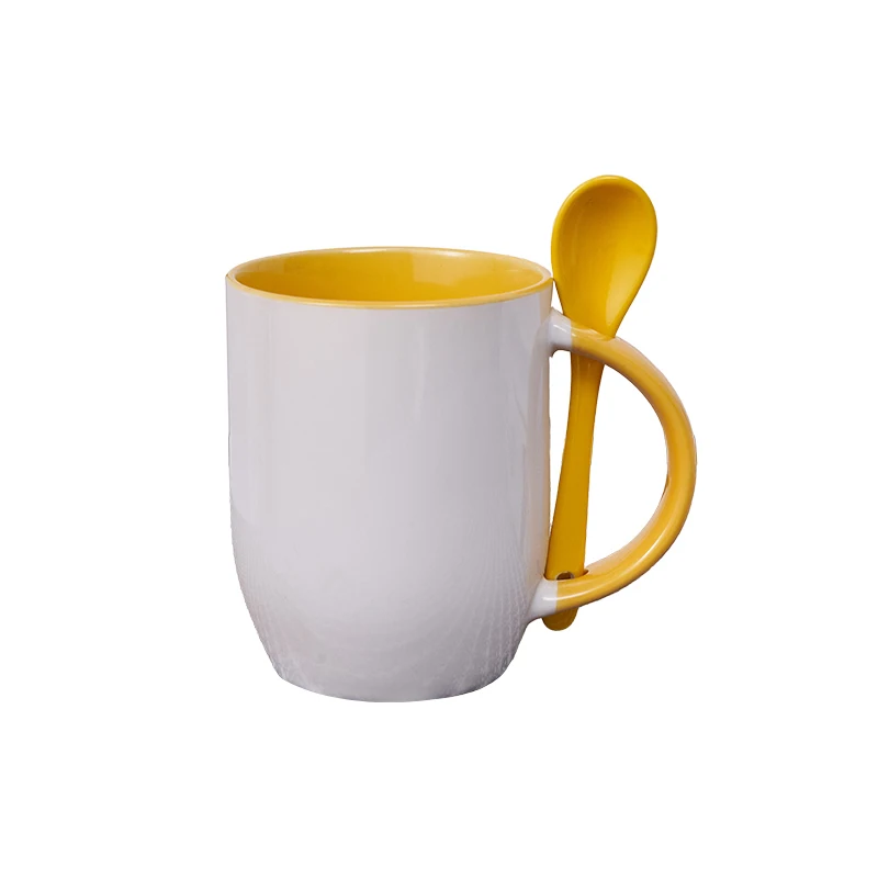 promotion gift Sublimation coffee mug 11 oz color inside ceramic mug with spoon in handle
promotion gift Sublimation coffee mug 11 oz color inside ceramic mug with spoon in handle
