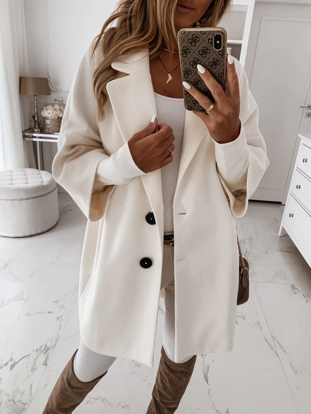New Fashion Casual Three Quarter Sleeve Turn-down Collar Single Breasted Solid Color Slim Fit Wool & Blends Coat For Women,4 Col
New Fashion Casual Three Quarter Sleeve Turn-down Collar Single Breasted Solid Color Slim Fit Wool & Blends Coat For Women,4 Col