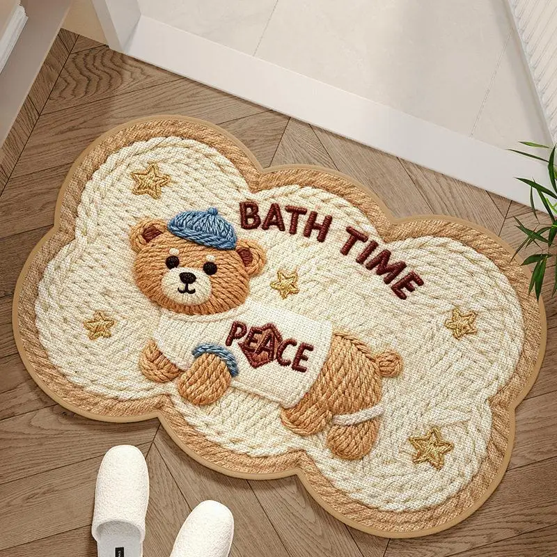 Cartoon Woven Bathroom Mat Shower Room Durable Anti-Slip Quick Dry Absorbent Linen Floor Rug Home Decorative Entrance Mat
Cartoon Woven Bathroom Mat Shower Room Durable Anti-Slip Quick Dry Absorbent Linen Floor Rug Home Decorative Entrance Mat