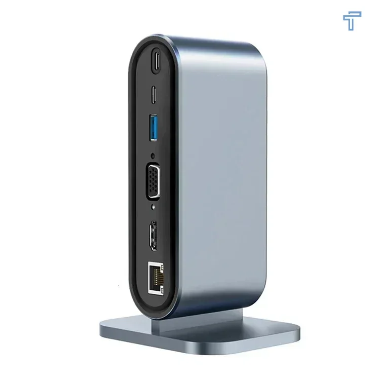 Vertical 12 port docking station with dual high-definition 4k support for MST display suitable for computer expansion
Vertical 12 port docking station with dual high-definition 4k support for MST display suitable for computer expansion