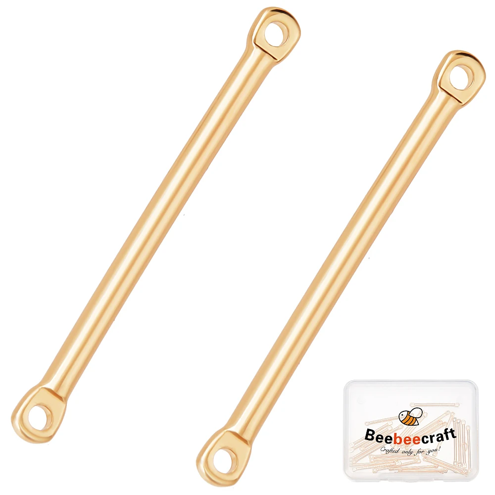 Brass Connector Charms Strip Nickel Free Real 18K Gold Plated 25x1.5mm Hole: 0.8mm 30pcs/box
Brass Connector Charms Strip Nickel Free Real 18K Gold Plated 25x1.5mm Hole: 0.8mm 30pcs/box