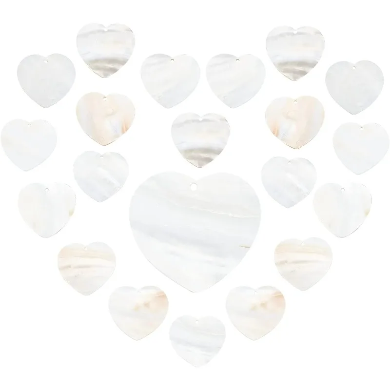 20Pcs Heart Shape Shell Charms Freshwater Shell Pendants Seashell Love Jewellery Charm Accessories for DIY Earring Necklace
20Pcs Heart Shape Shell Charms Freshwater Shell Pendants Seashell Love Jewellery Charm Accessories for DIY Earring Necklace