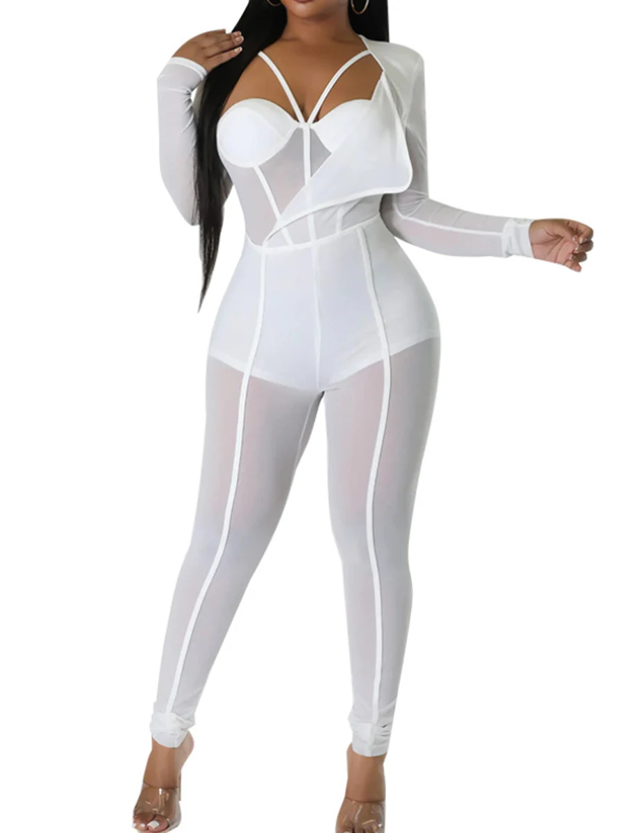 Women Sexy See Through Long Jumpsuit Mesh Outfits Playsuit
Women Sexy See Through Long Jumpsuit Mesh Outfits Playsuit