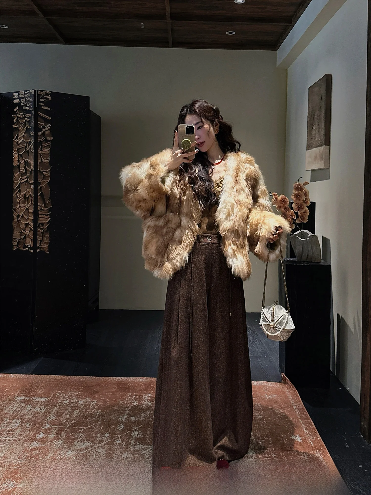 Широкие брюки Sanji Bla Flower Wutong из цветной тканой шерсти, модные повседневные брюки для женщин
Широкие брюки Sanji Bla Flower Wutong из цветной тканой шерсти, модные повседневные брюки для женщин