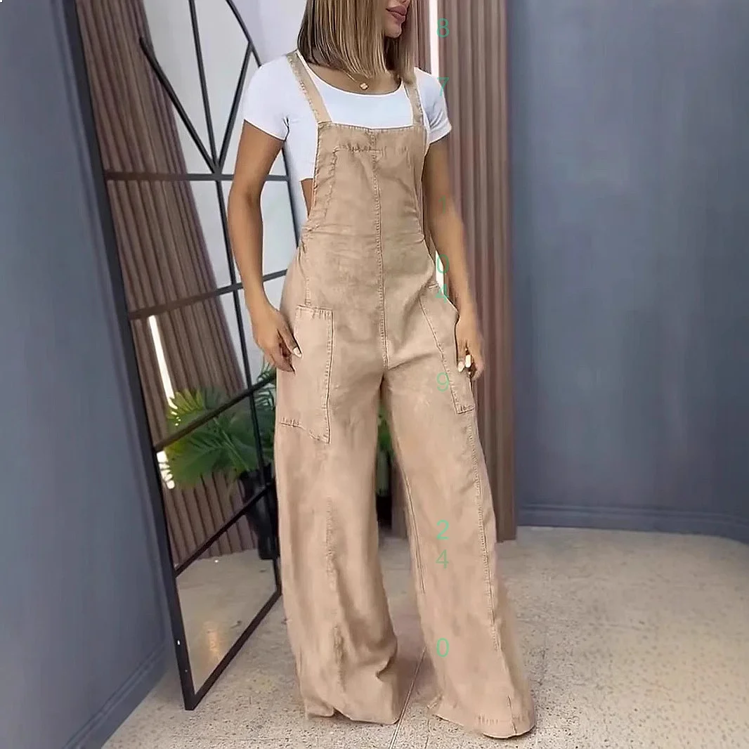 Women's Denim Jumpsuit Overall Pants Washed Casual Wide Leg Playsuit
Women's Denim Jumpsuit Overall Pants Washed Casual Wide Leg Playsuit