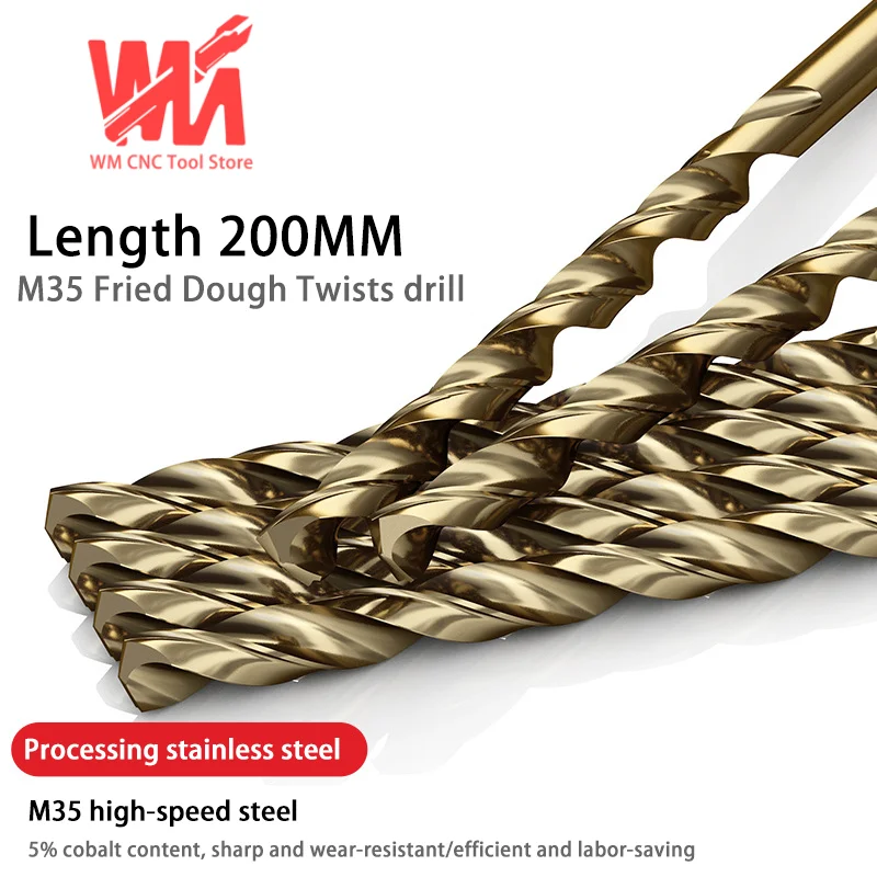 Extra long M35 Fried Dough Twists drill 200mm drilling metal wood stainless steel deep hole drill
Extra long M35 Fried Dough Twists drill 200mm drilling metal wood stainless steel deep hole drill
