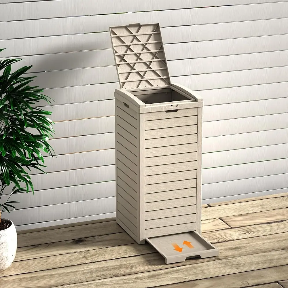 38Gallon Outdoor Trash Can With Lid,Waterproof Resin Waste Bin,Lightweight,Large Sturdy Garbage Bin For
38Gallon Outdoor Trash Can With Lid,Waterproof Resin Waste Bin,Lightweight,Large Sturdy Garbage Bin For