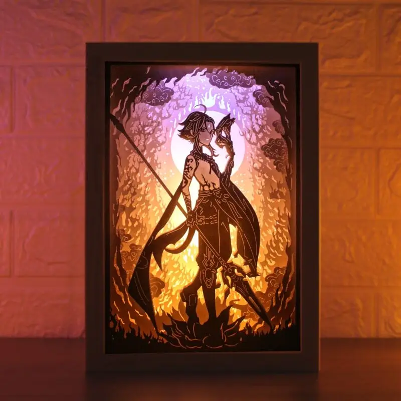 New Mihoyo Genshin Xiao Hu Tao Raiden Shogun Zhongli Impact Light Paper Carving Rechargeable Lamp Raiden Shogun Toy Gift
New Mihoyo Genshin Xiao Hu Tao Raiden Shogun Zhongli Impact Light Paper Carving Rechargeable Lamp Raiden Shogun Toy Gift