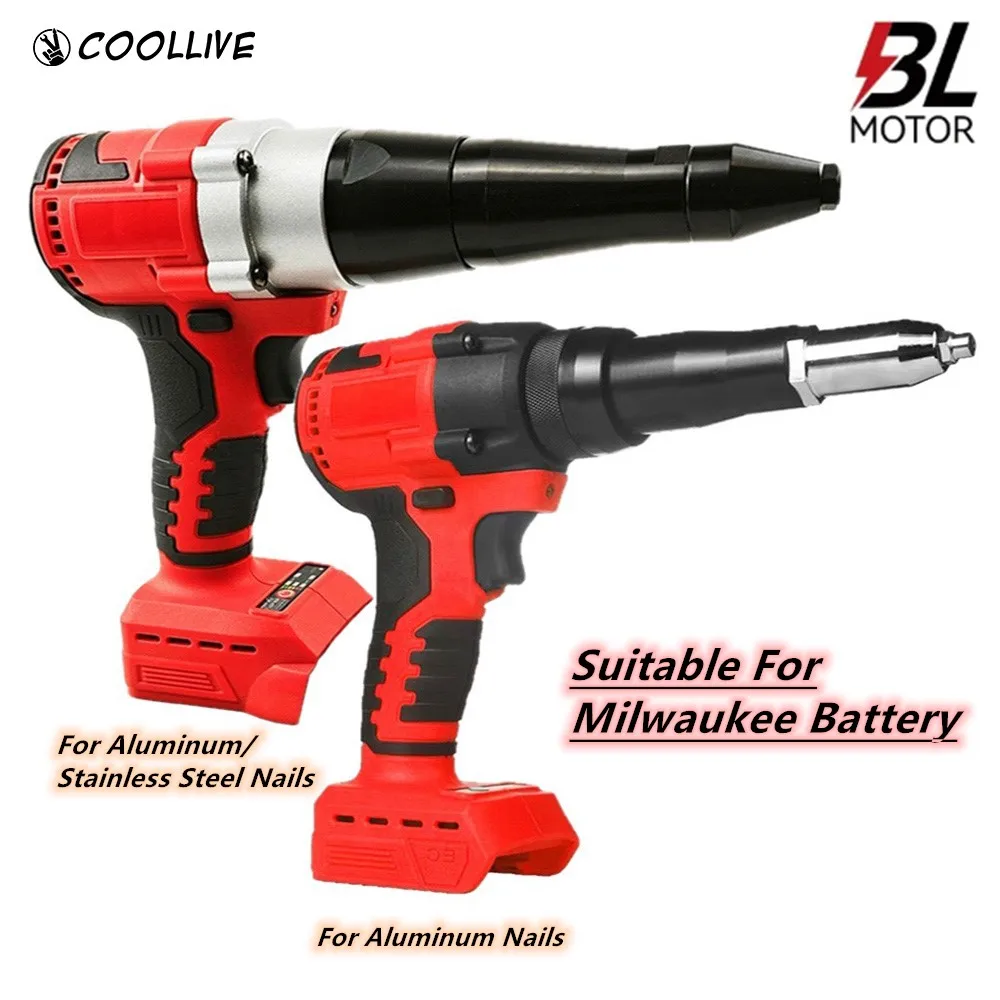 For Milwaukee 18V Battery Brushless Cordless Rivet Nut Gun for Aluminum/ Stainless Steel Rivets(2.4-4.8mm) Riveting Power Tools
For Milwaukee 18V Battery Brushless Cordless Rivet Nut Gun for Aluminum/ Stainless Steel Rivets(2.4-4.8mm) Riveting Power Tools