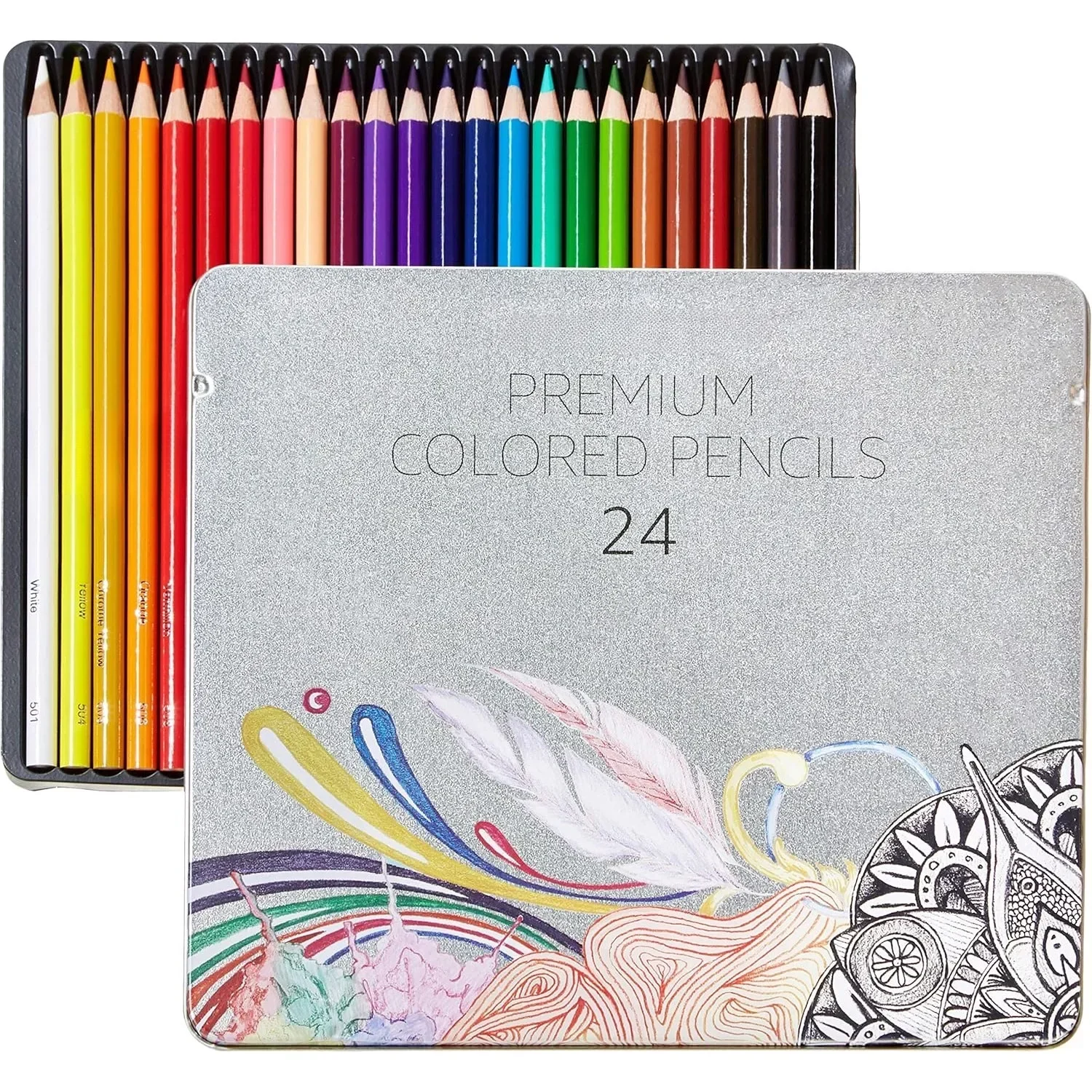Premium Colored Pencils 24 Count, Soft Core, Multicolor, Back to School Supplies (Pack of 1)
Premium Colored Pencils 24 Count, Soft Core, Multicolor, Back to School Supplies (Pack of 1)
